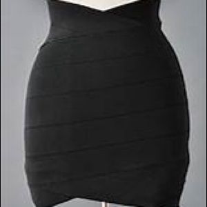 Beige mini bandage skirt